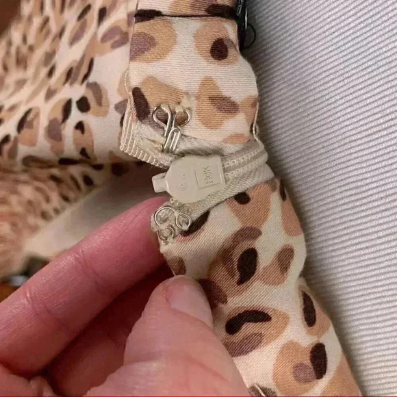 Valerie Bertinelli womens skirt size 10 tan cheetah print pencil - Picture 7 of 10